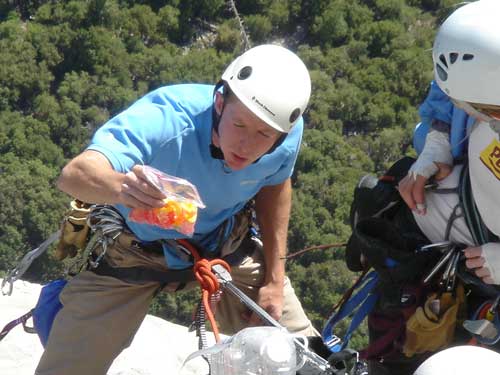 What does Tommy eat up there? (Jelly worms)